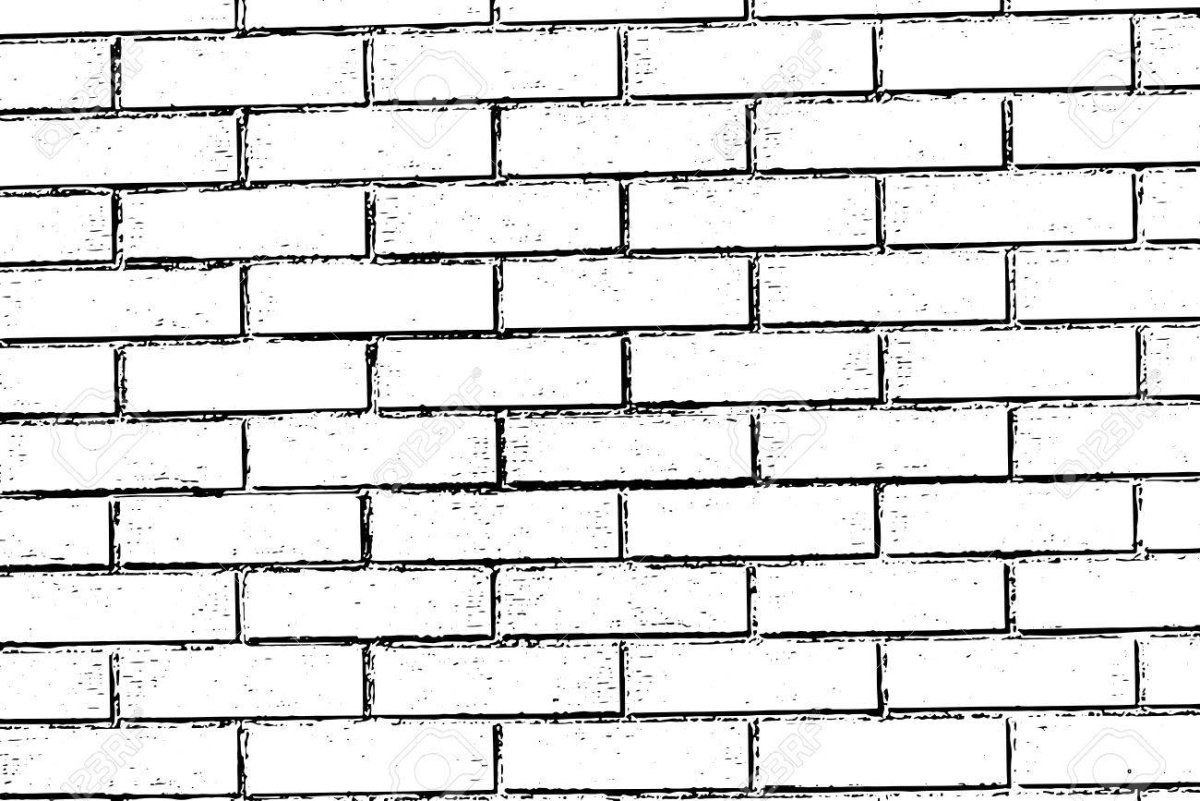 Кирпичная стена контур