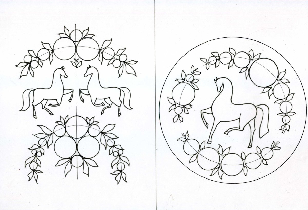 Петриковская роспись раскраска
