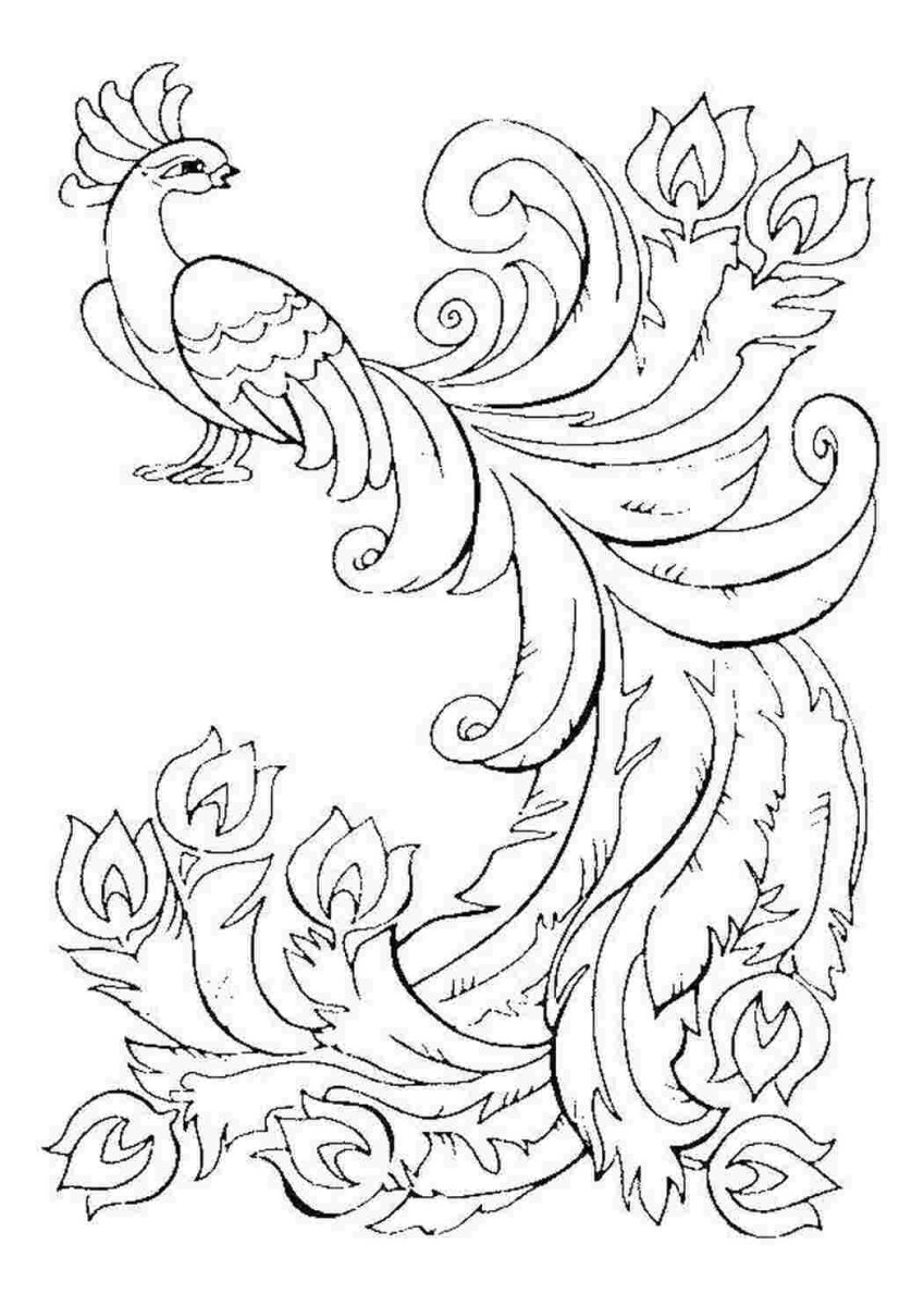 Раскраска "Хохломская роспись"