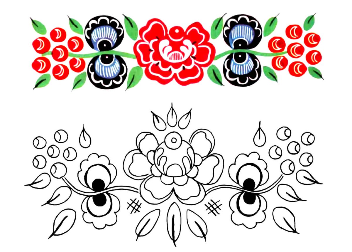 Роспись раскраска