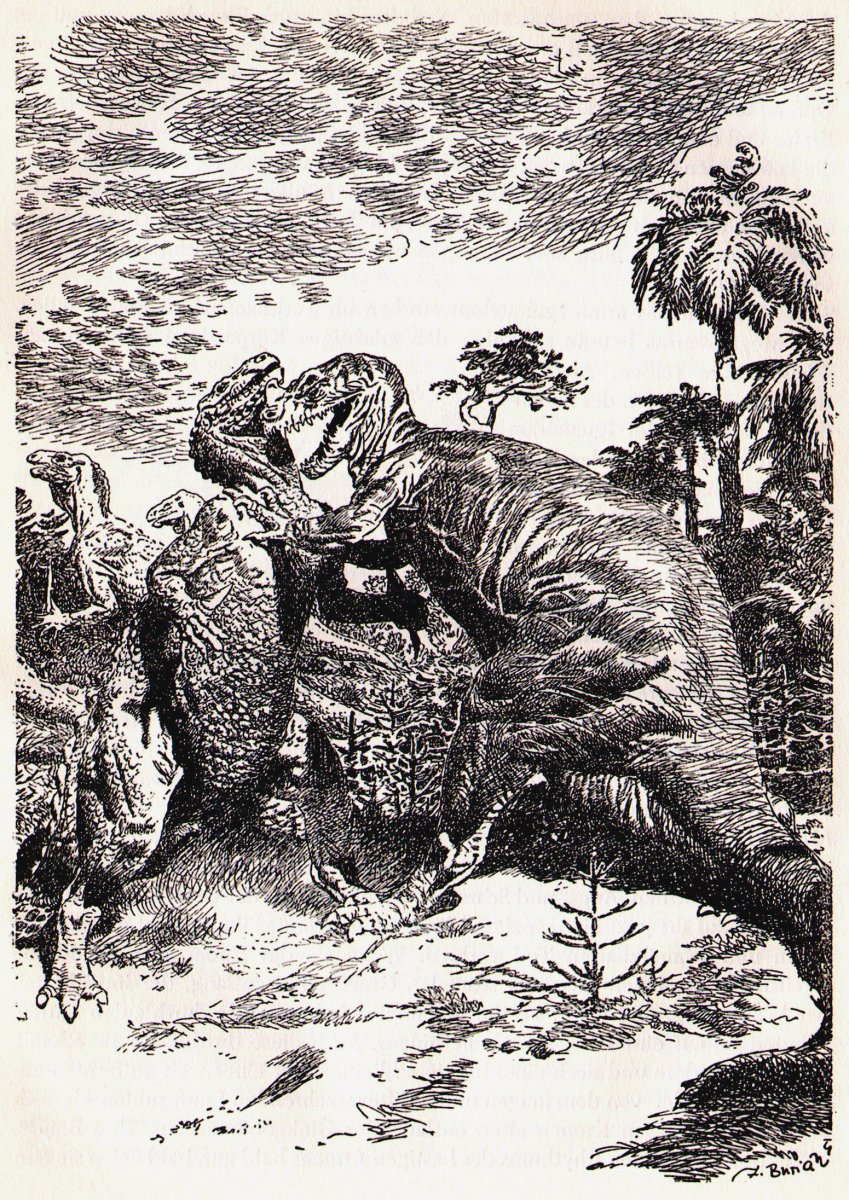 Зденек Буриан охота на шерстистого носорога