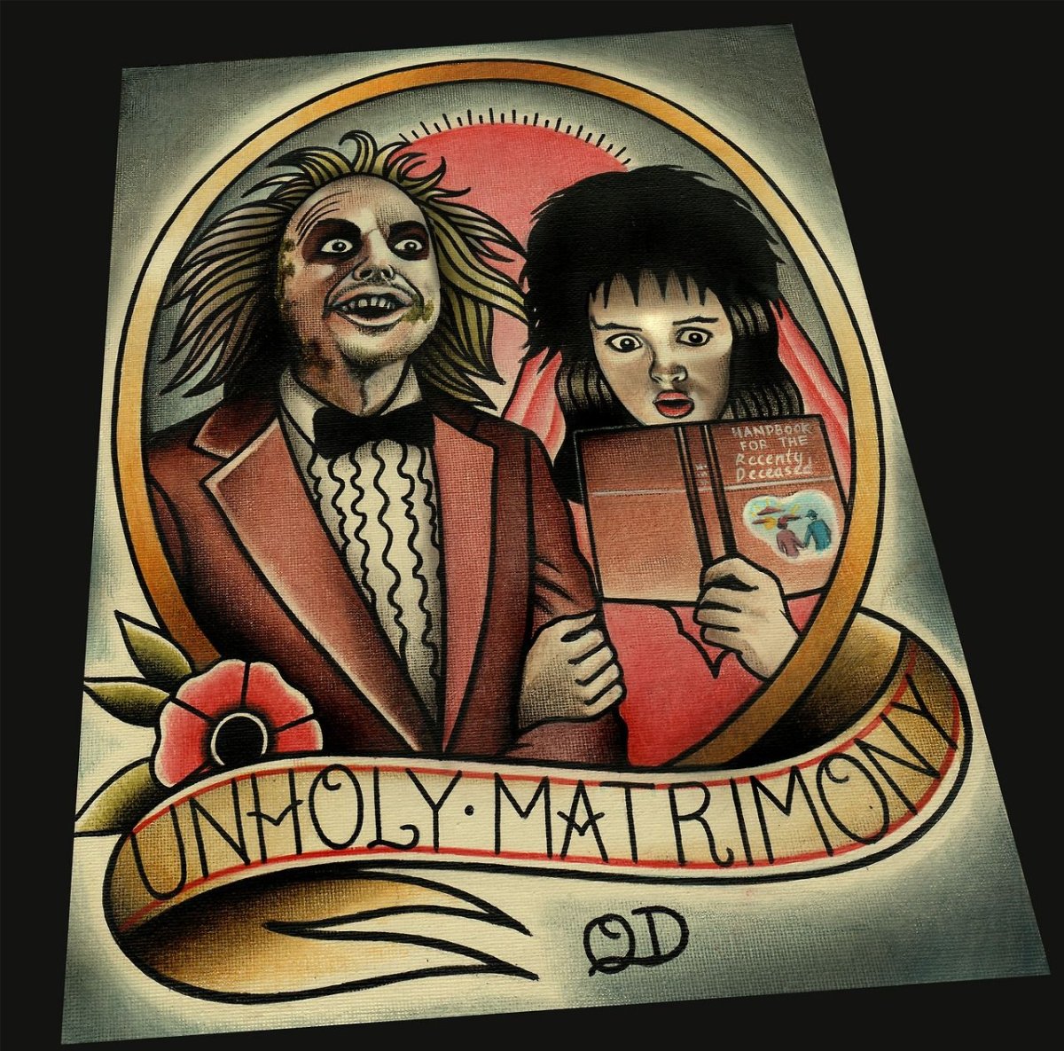 Битлджус тату Олд скул