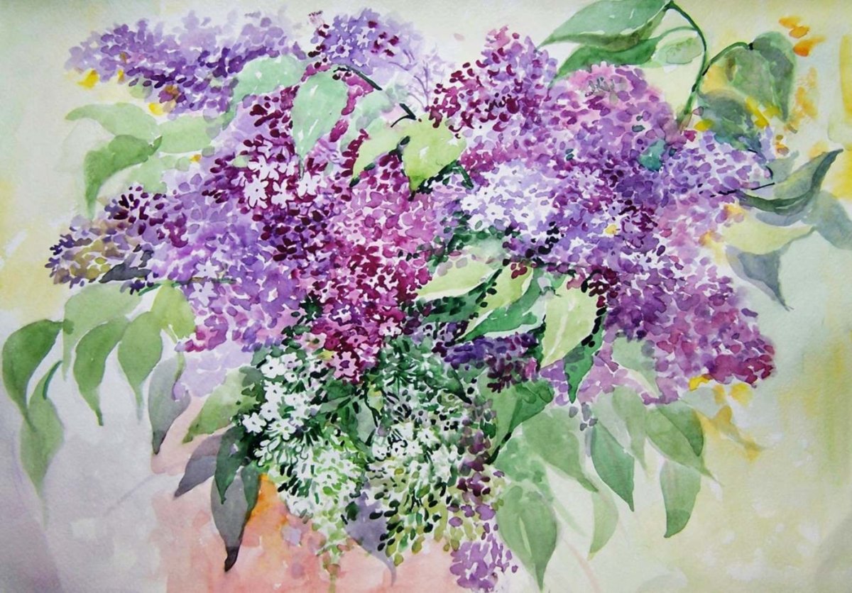 Пуантилизм сирень