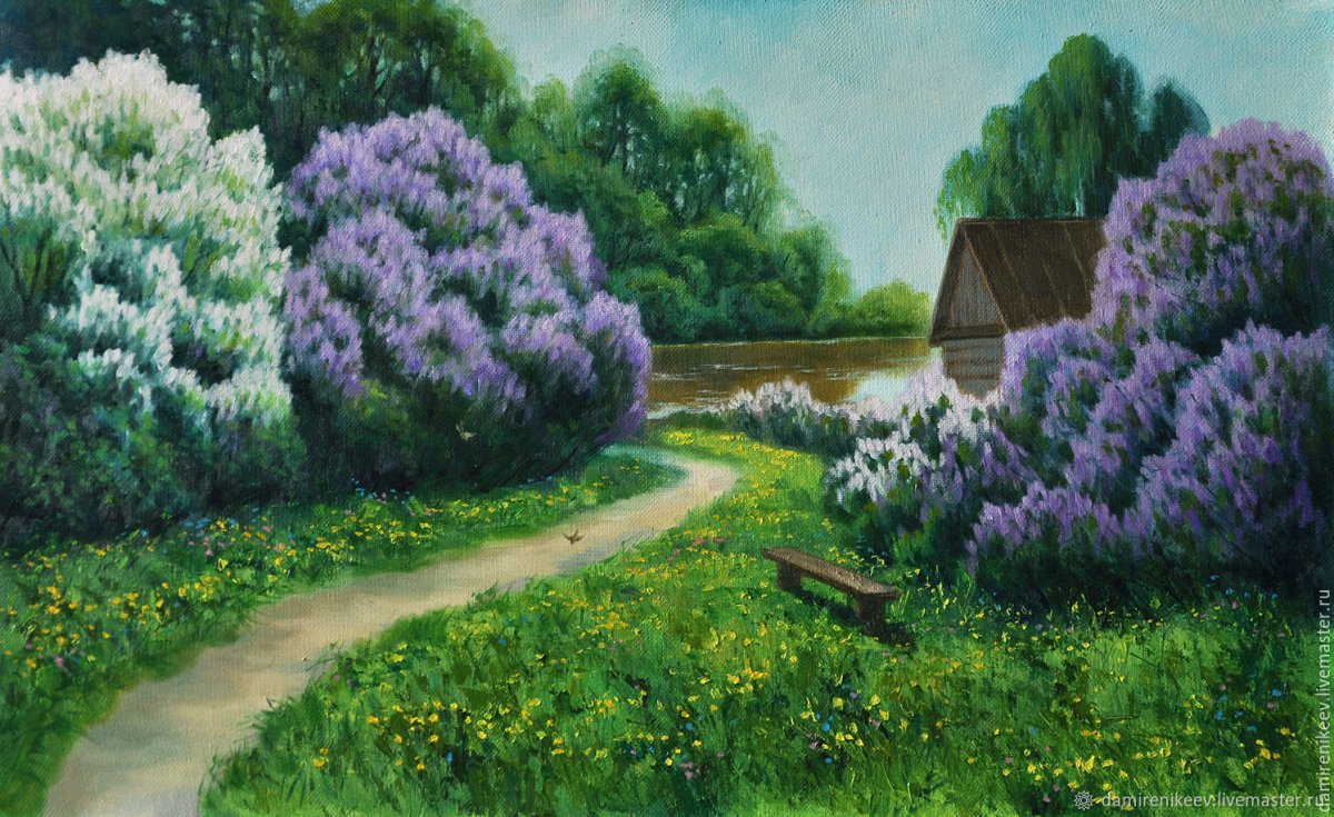 Пейзаж с сиренью