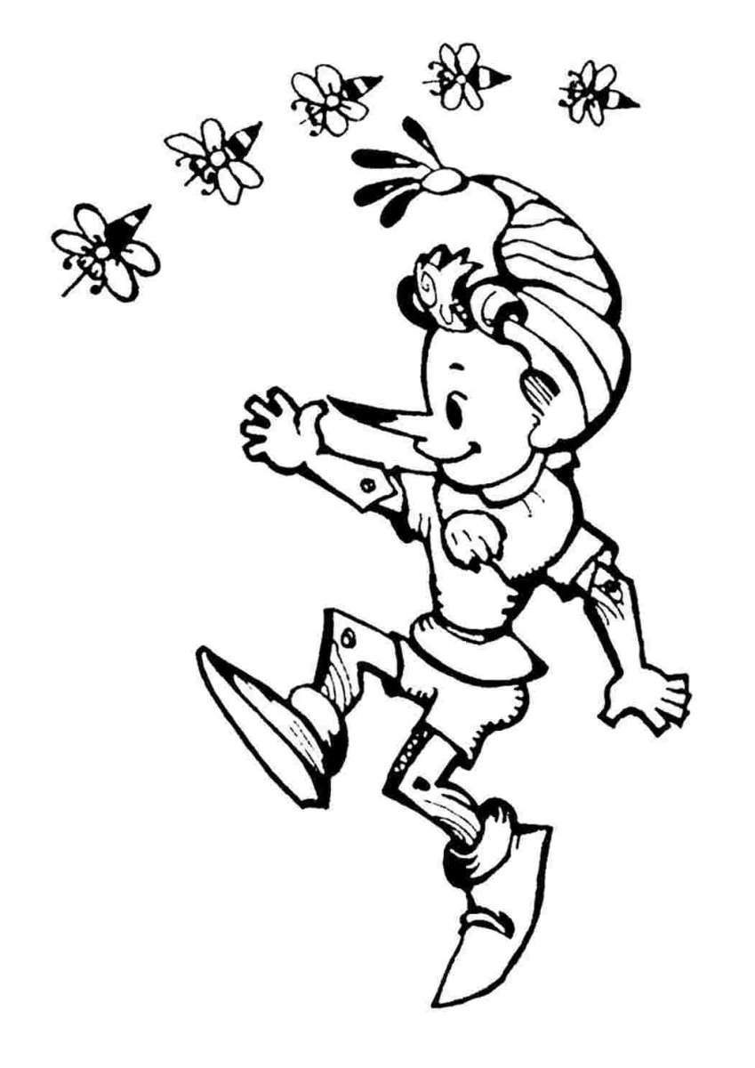 Н Н Носов приключения Незнайки и его друзей раскраска