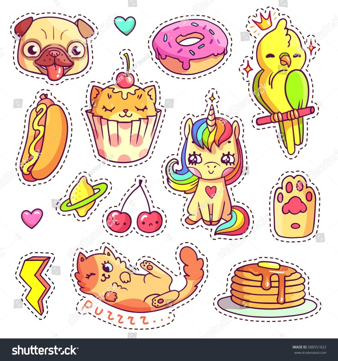 Стикеры с обводкой