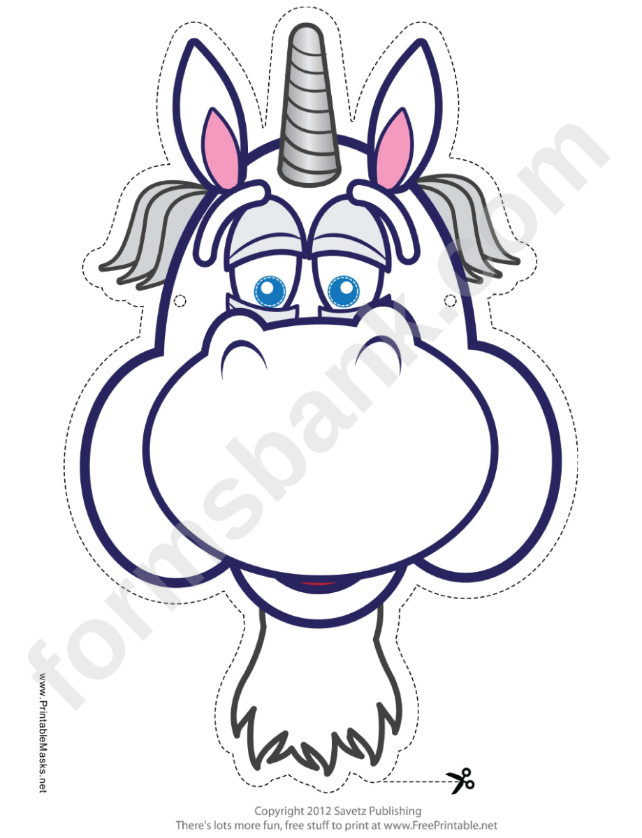 Новогодняя маска единорога