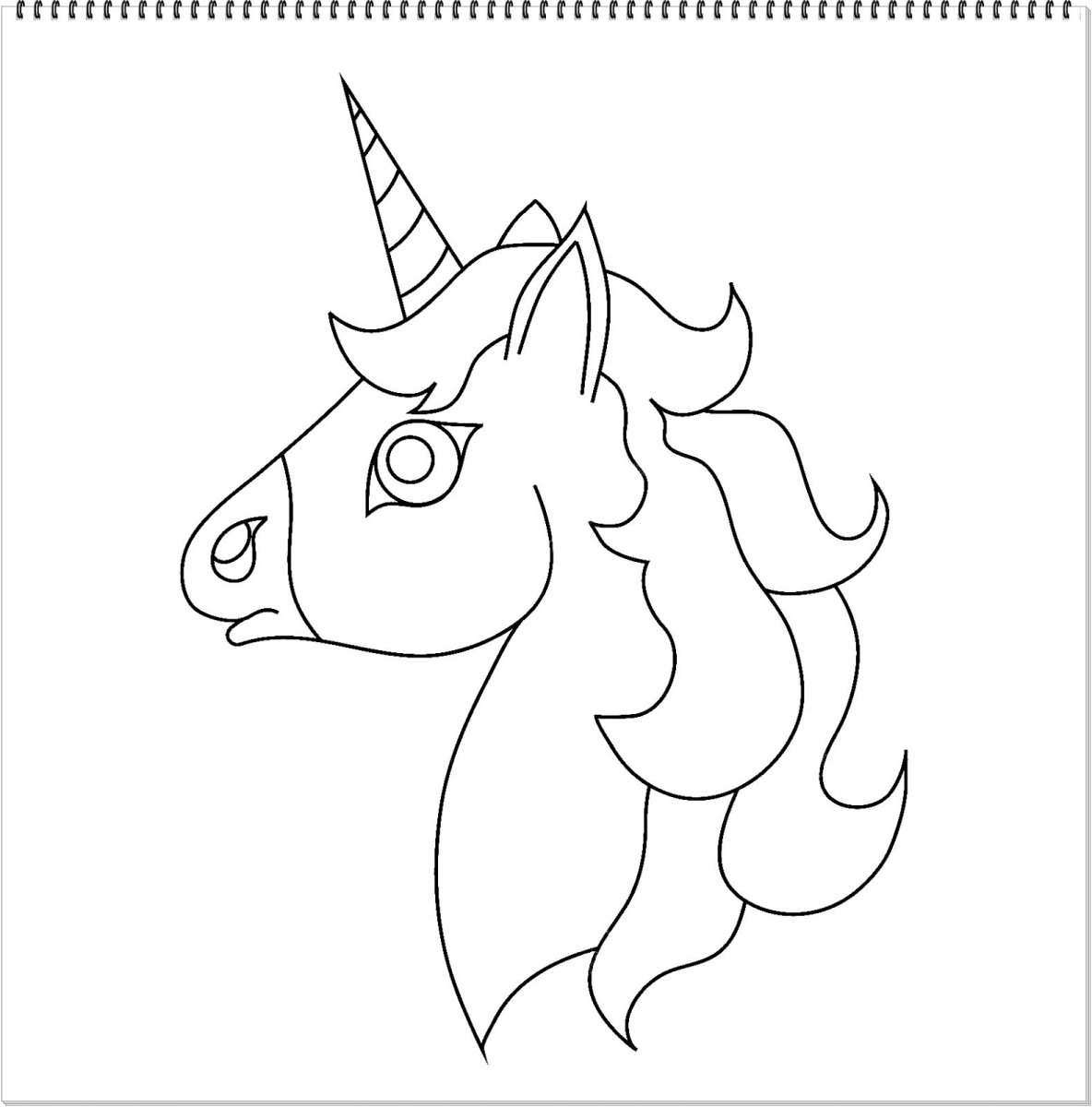 Единорог раскраска для детей легкий