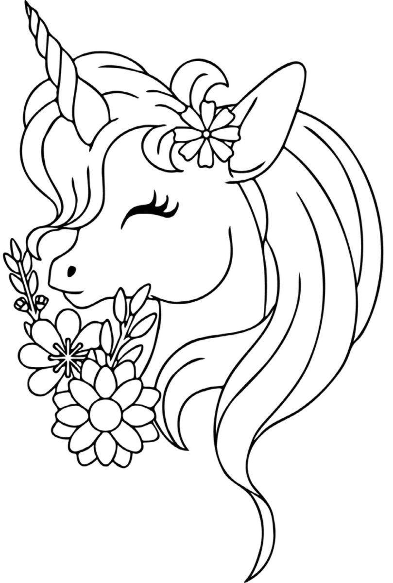 Карнавальная маска Единорог шаблон