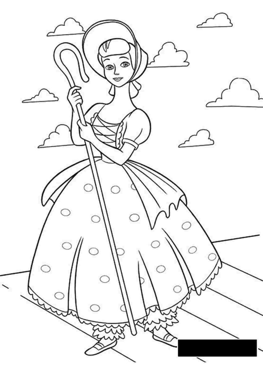 Пастушка раскраска