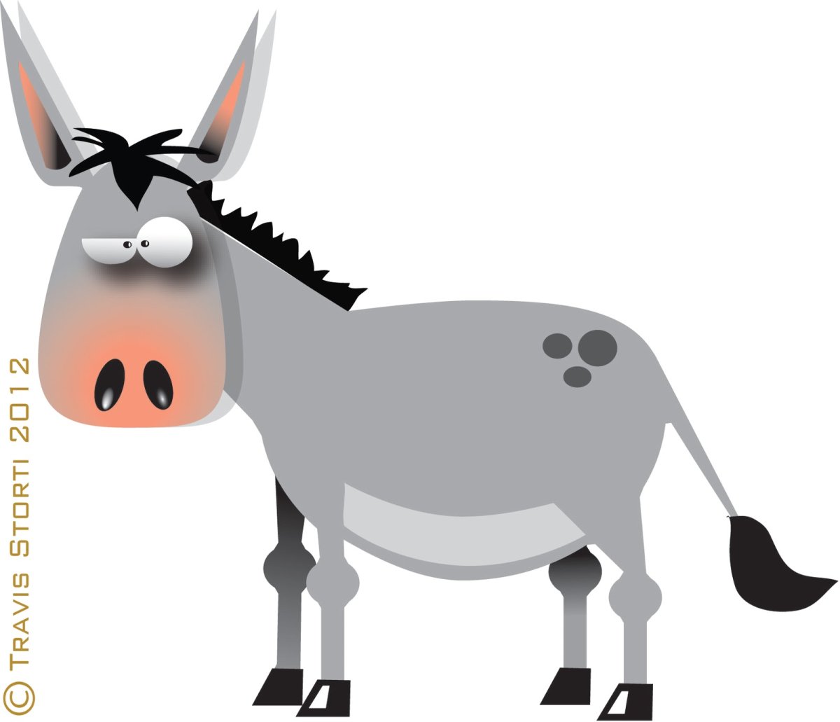 Осел мультяшный