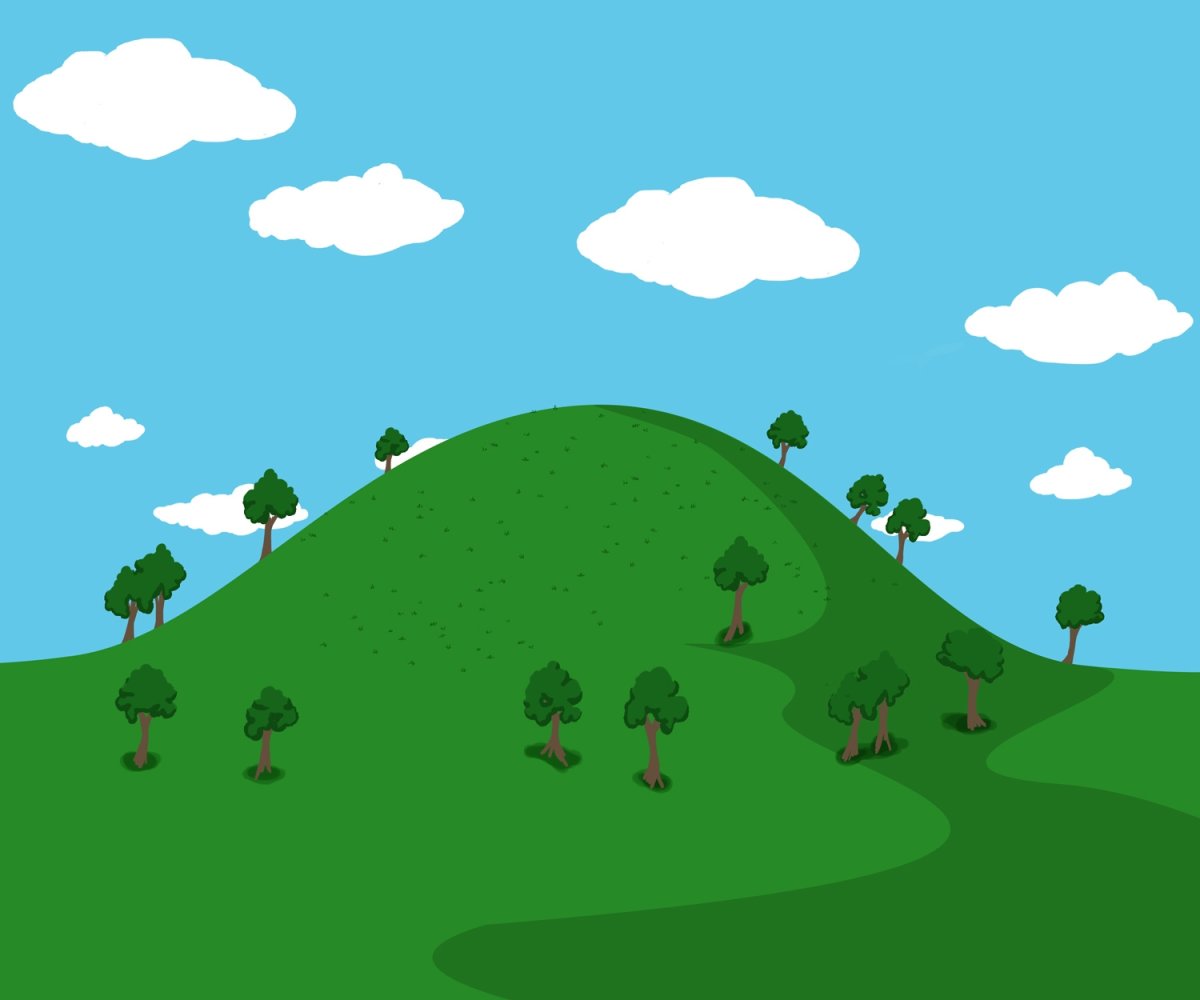 Нарисовать холм