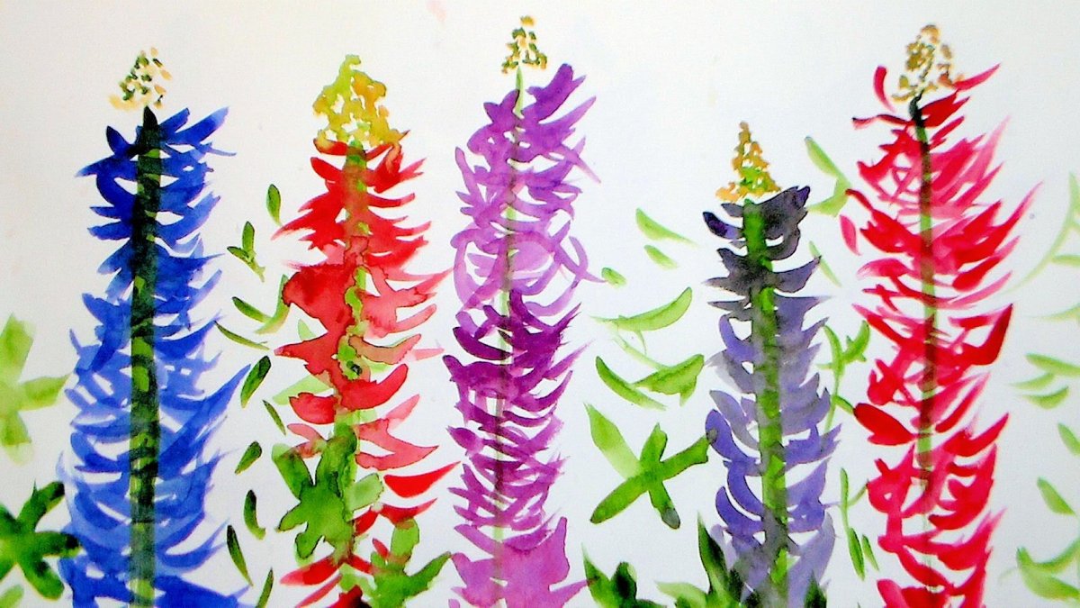 Скетчинг рисуем Люпин