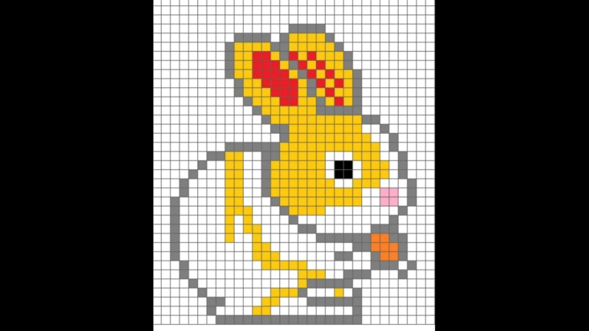 Рисунки по клеточкам большие