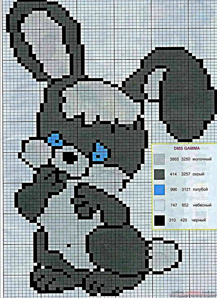 Багз Банни схема вышивки крестом