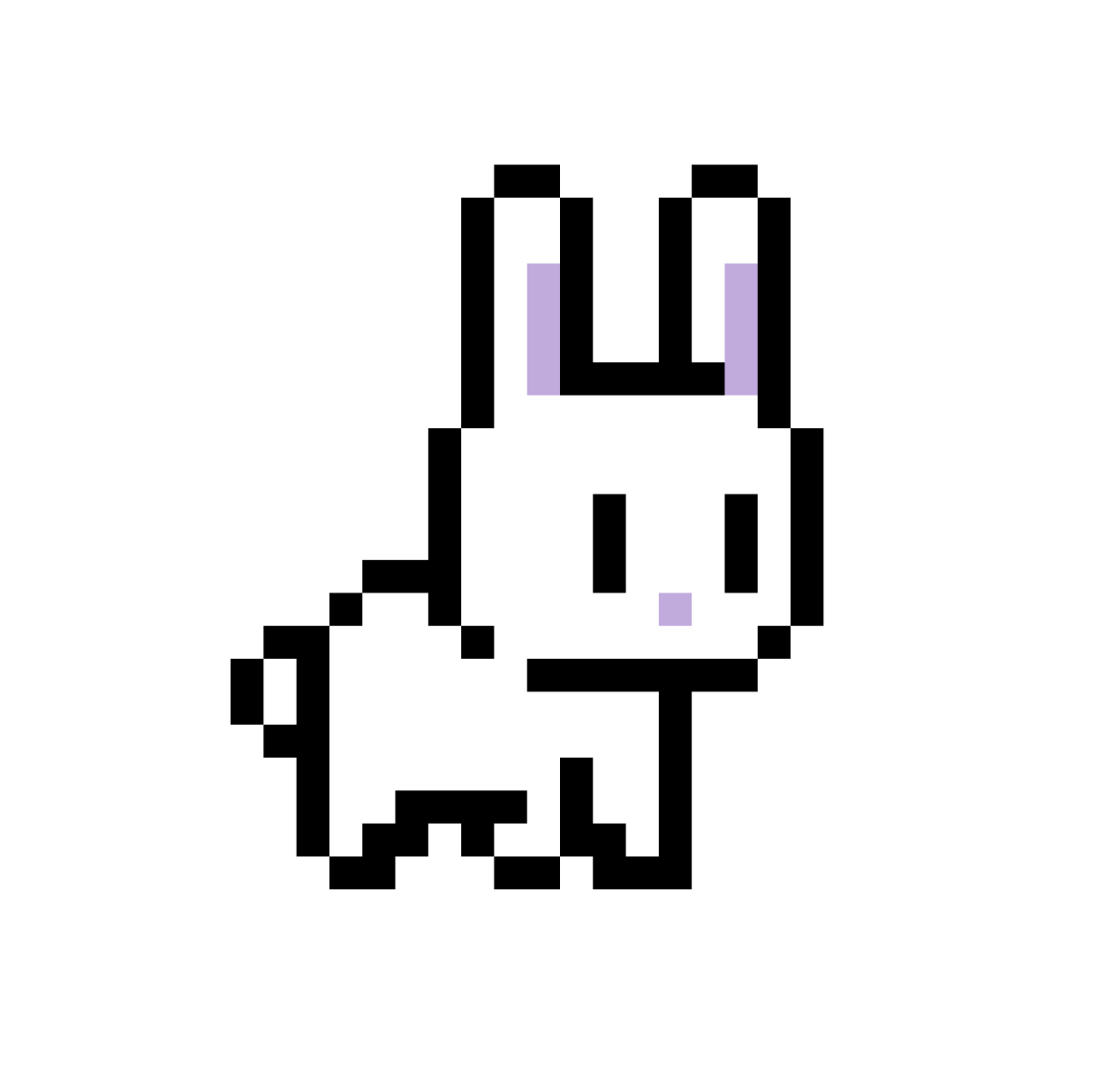 Рисунки по клеточкам зайчик