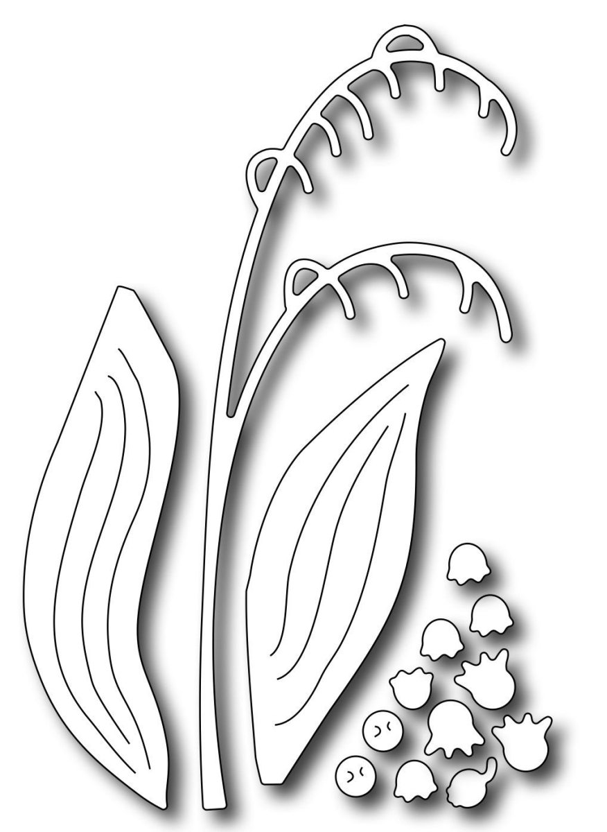 Ландыши вектор черно белый