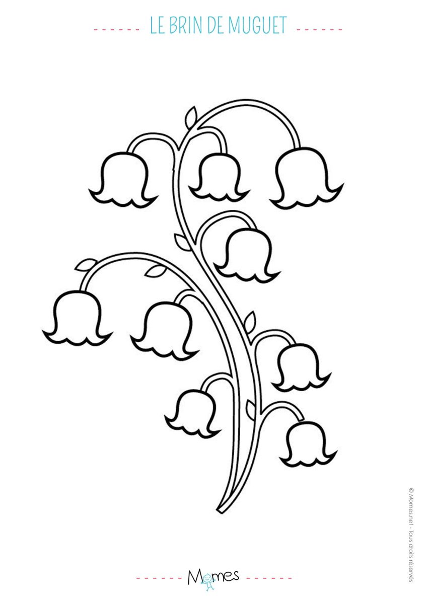 Лист ландыша раскраска