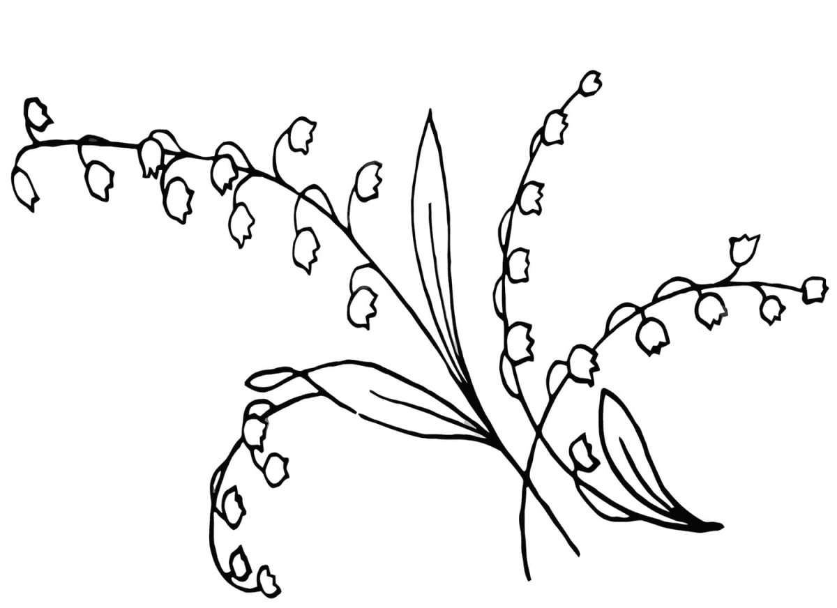Ландыши трафарет для вырезания