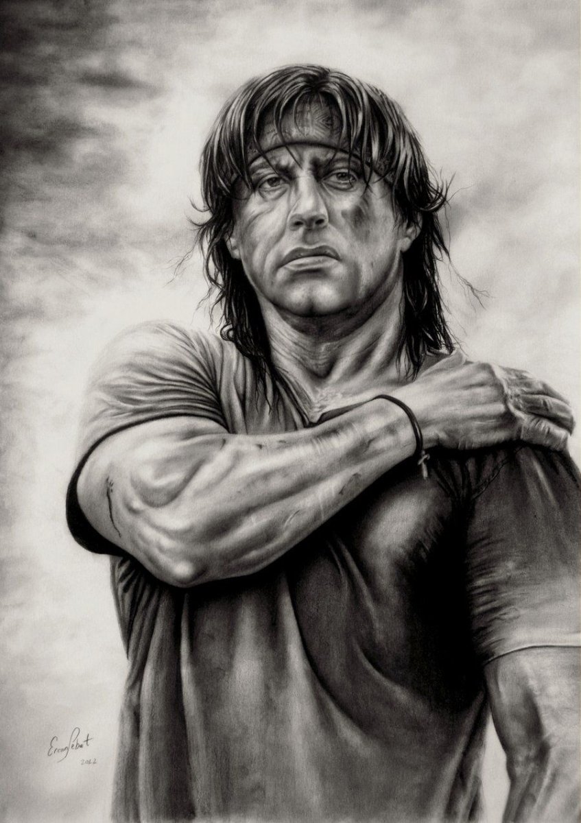 Сильвестр Сталлоне рисунок