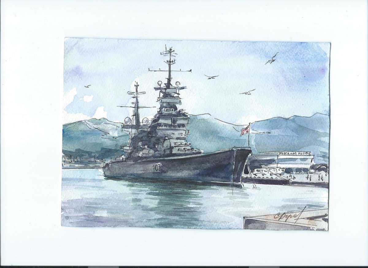 Крейсер Михаил Кутузов рисунок