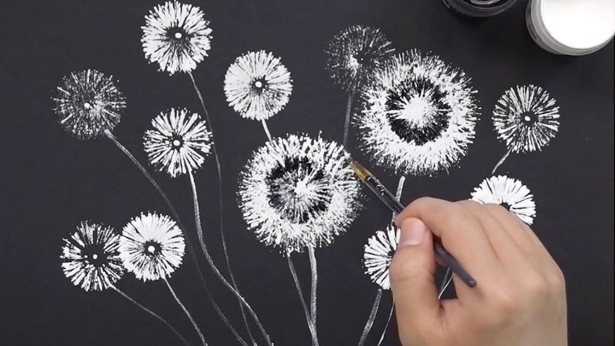 Одуванчик ручкой