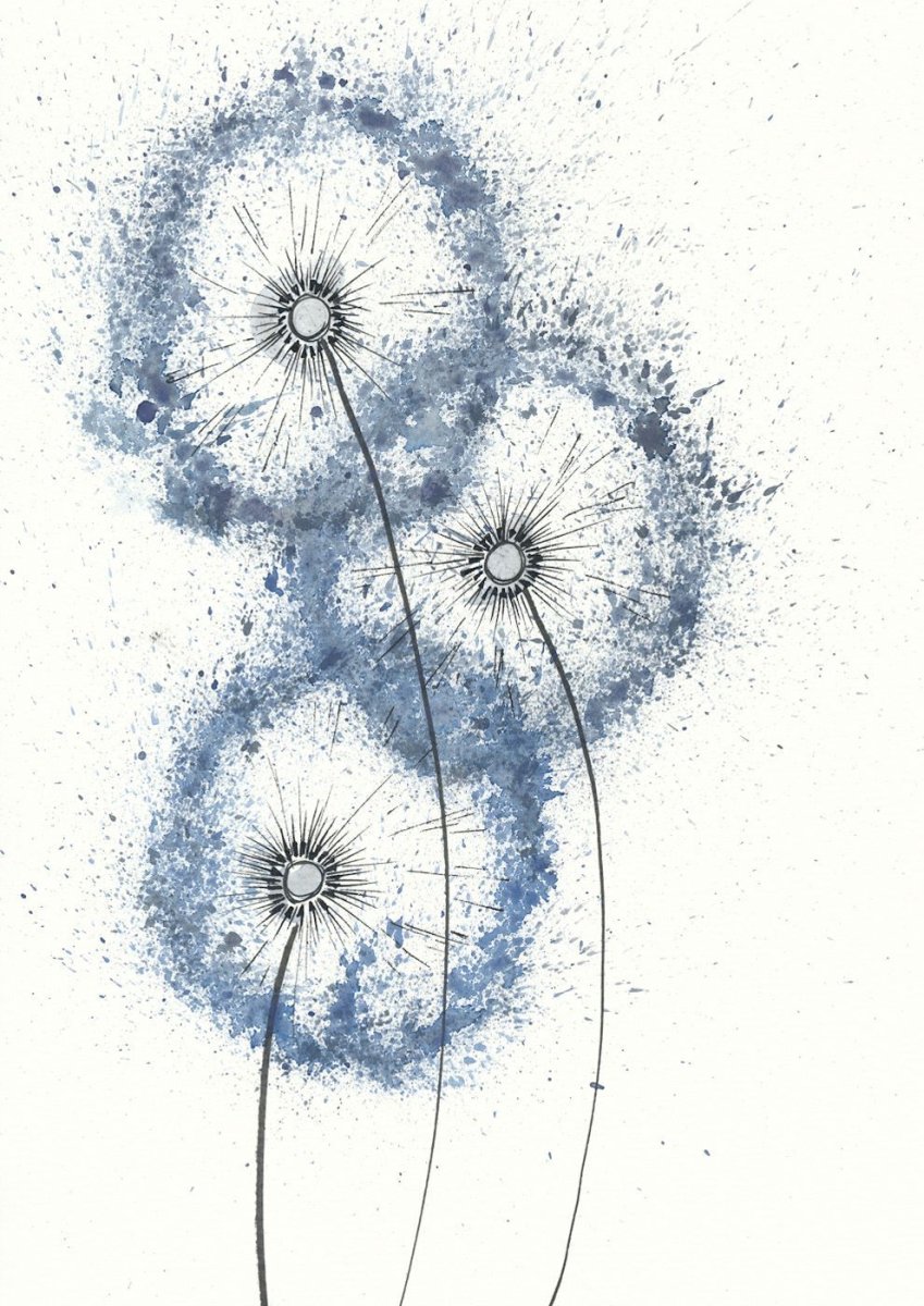 Тату одуванчик желтый