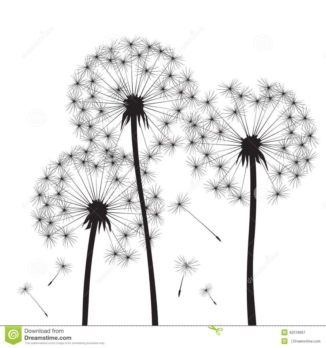 Одуванчик тату эскизы