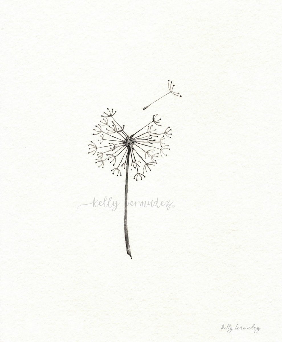 Одуванчик тату эскизы