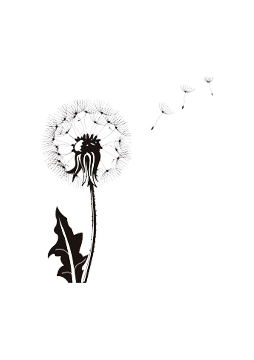 Одуванчик тату эскизы