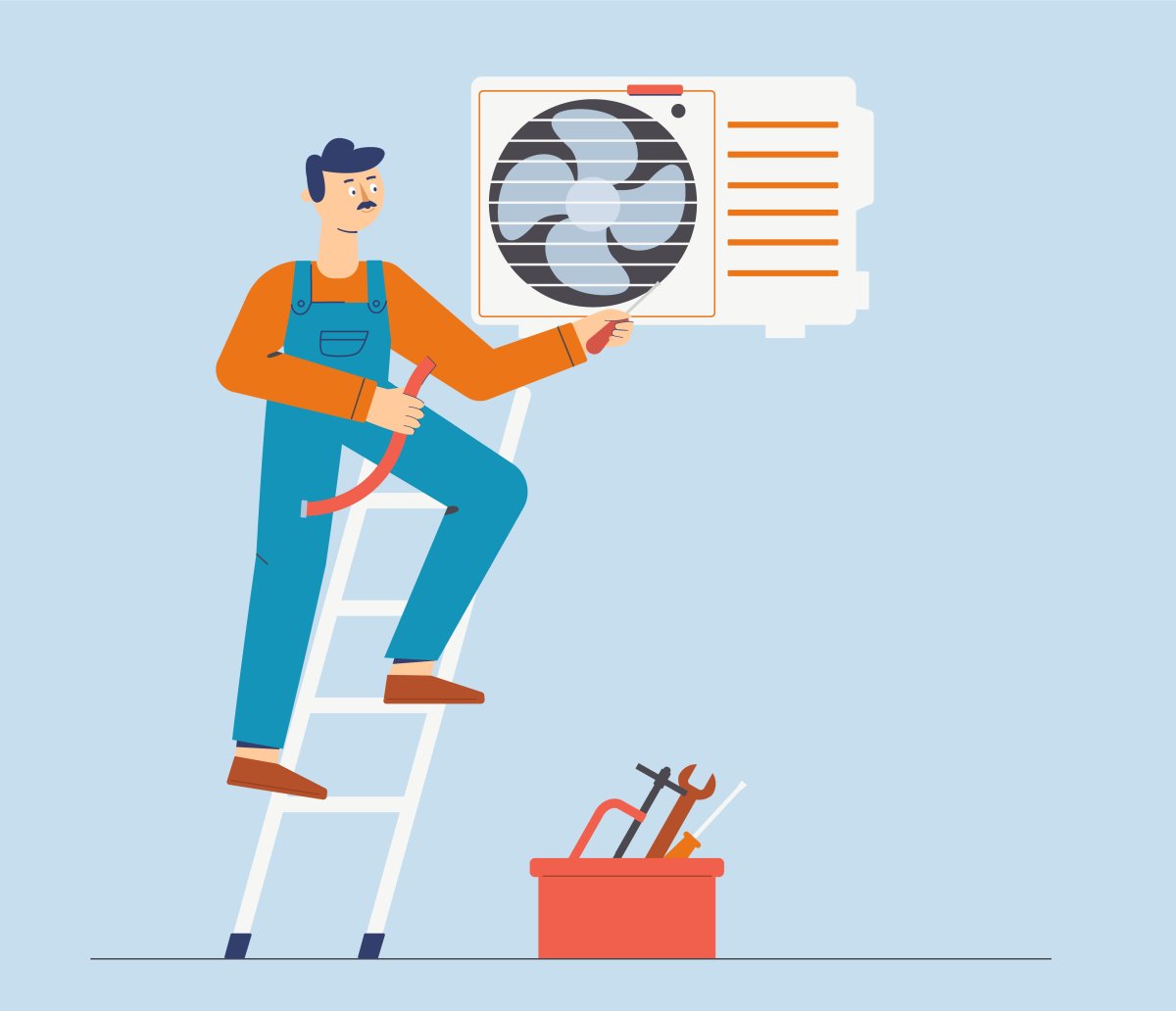 Вектор монтаж кондиционера