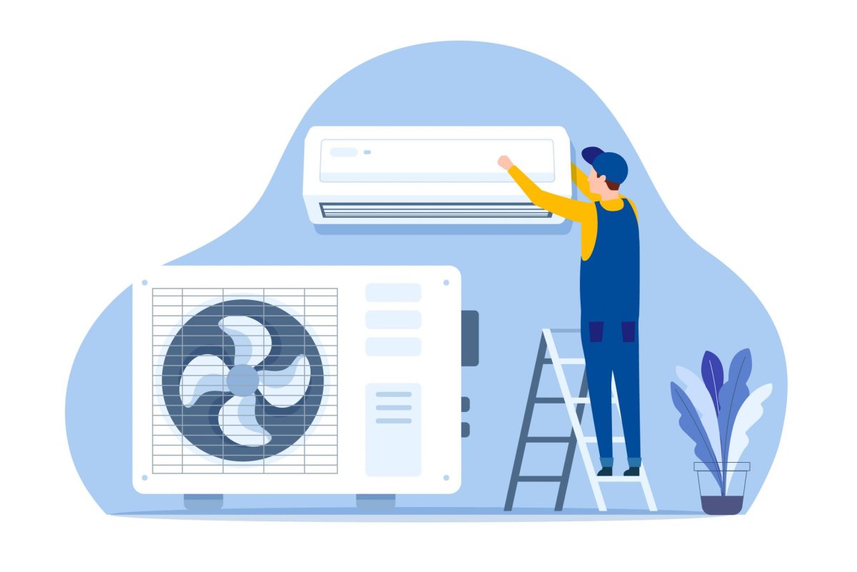 Вектор монтаж кондиционера