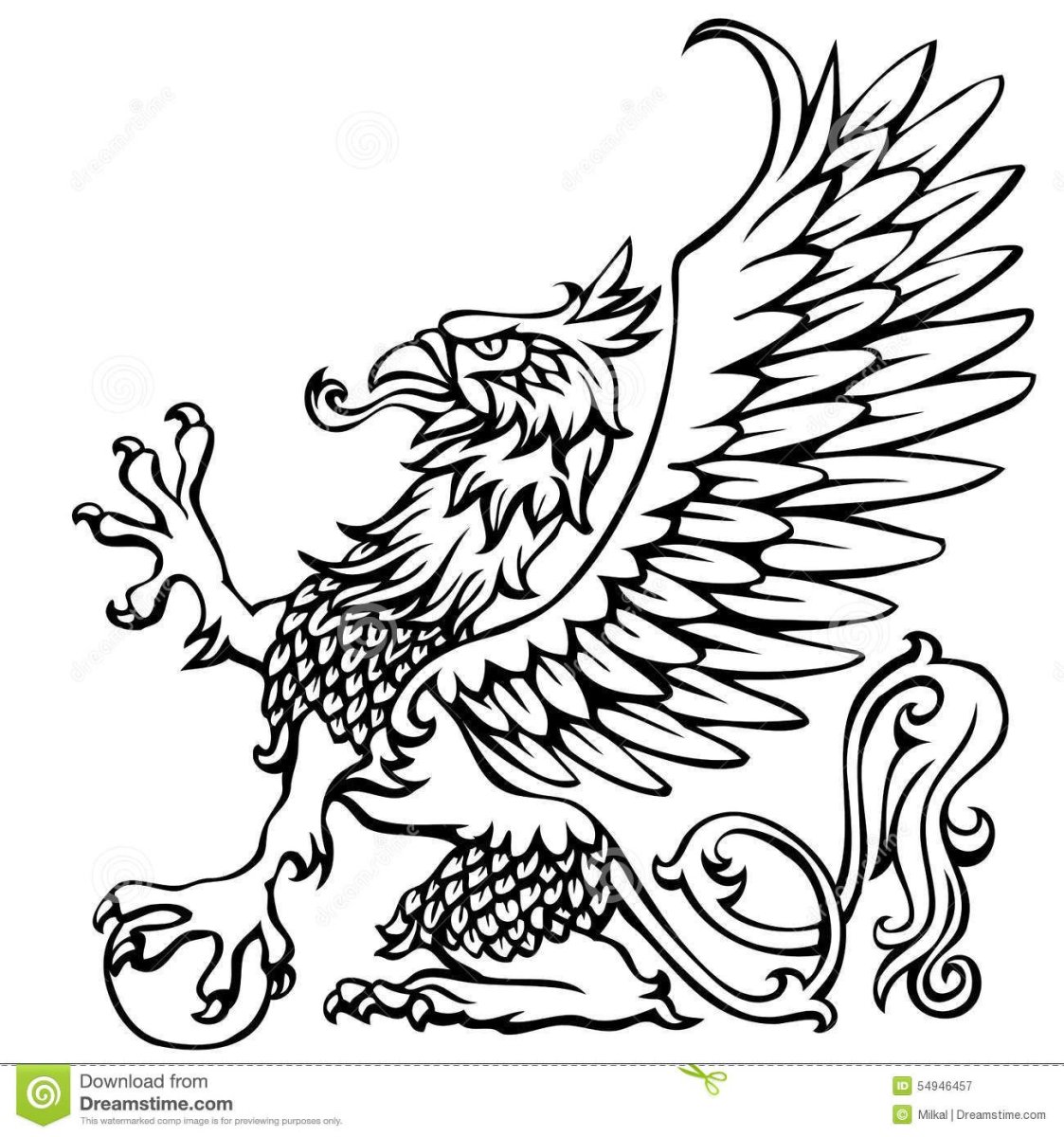 Грифон геральдика эскиз