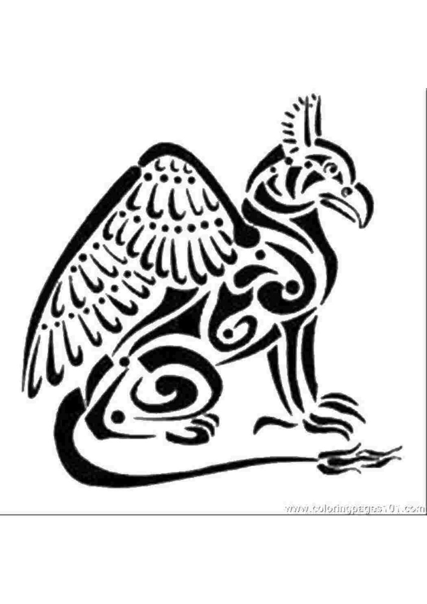 Грифон Кельтский узор