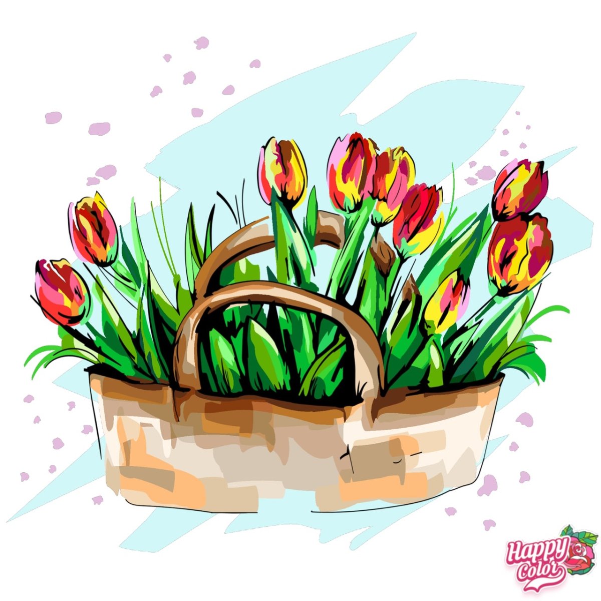 Конверт цветы раскраска