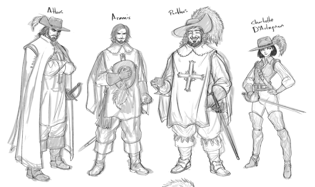 Мушкетер раскраска