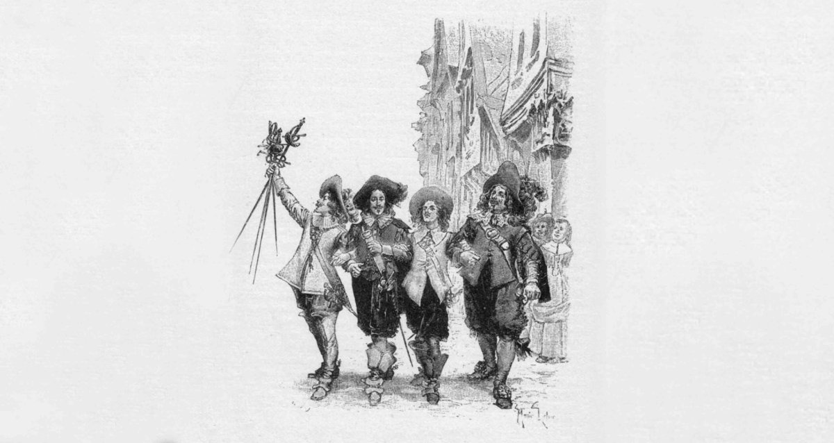 Профиль мушкетера рисунок