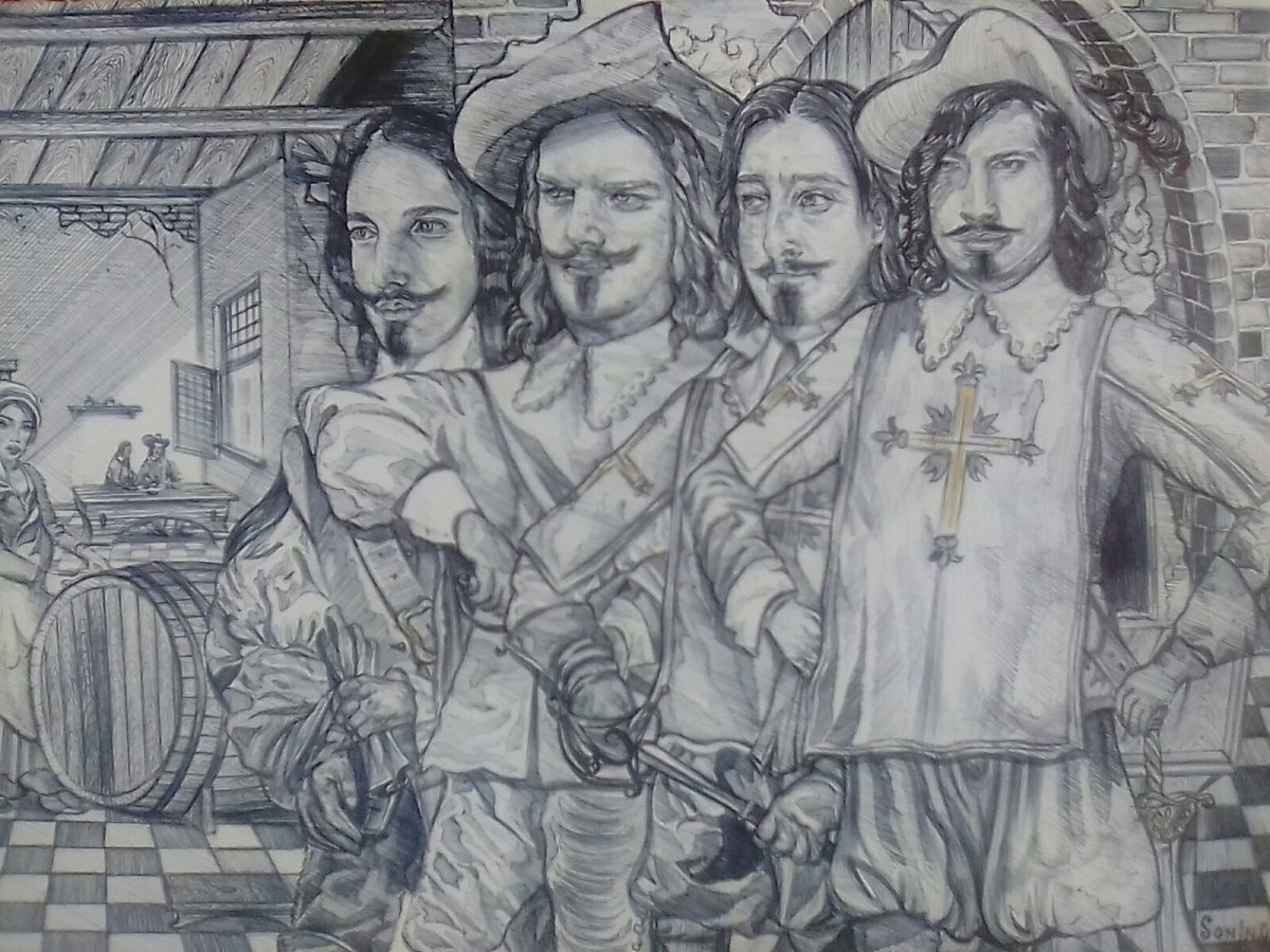 Нарисовать декорации к фильму три мушкетёра