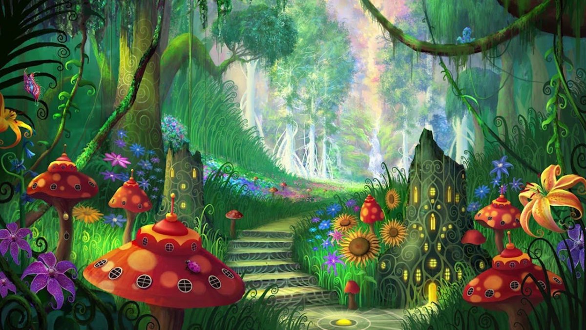 Волшебный лес иллюстрация