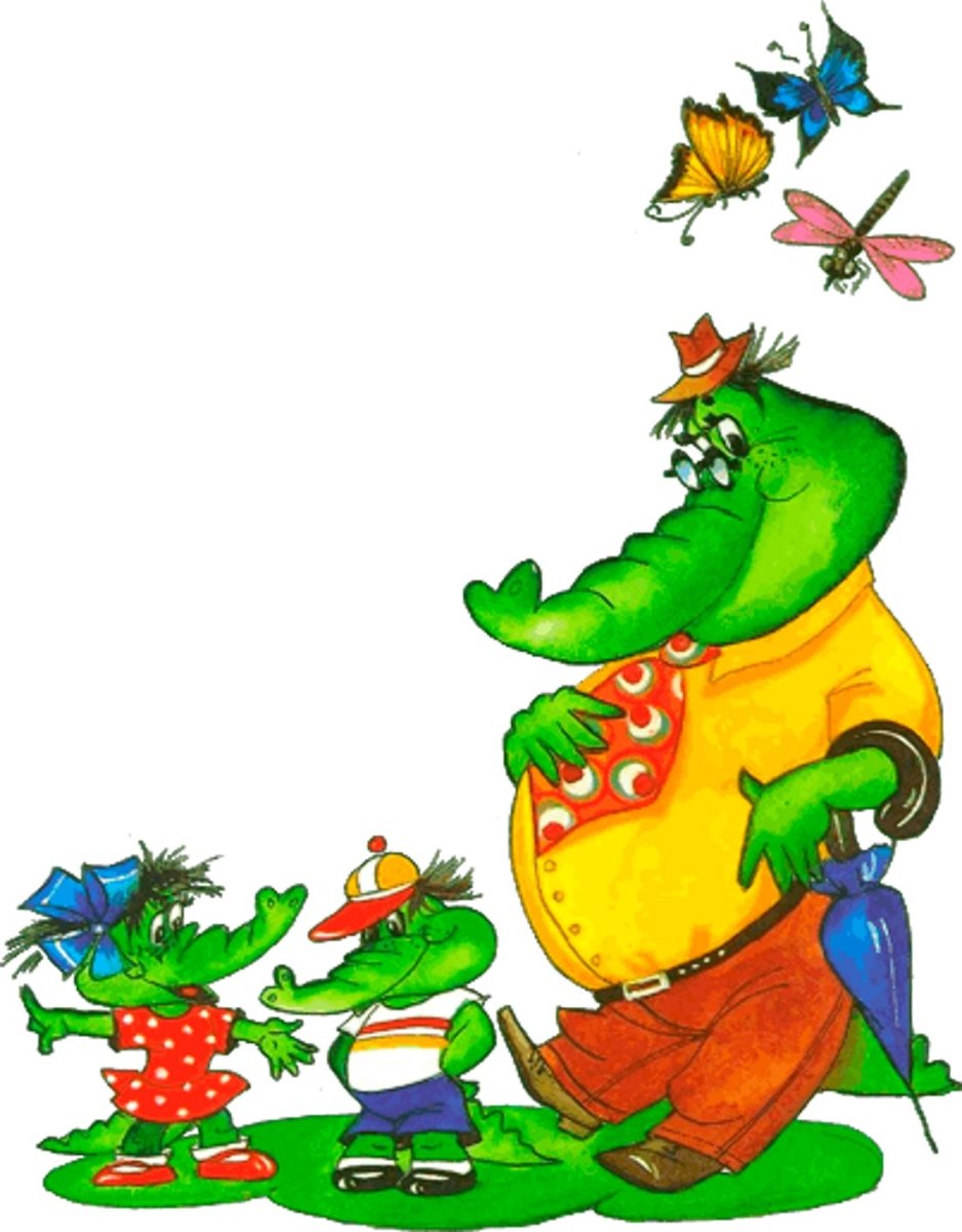 Чуковский крокодил с Тотошей и Кокошей