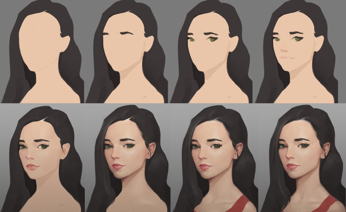 Обработка портрета в стиле