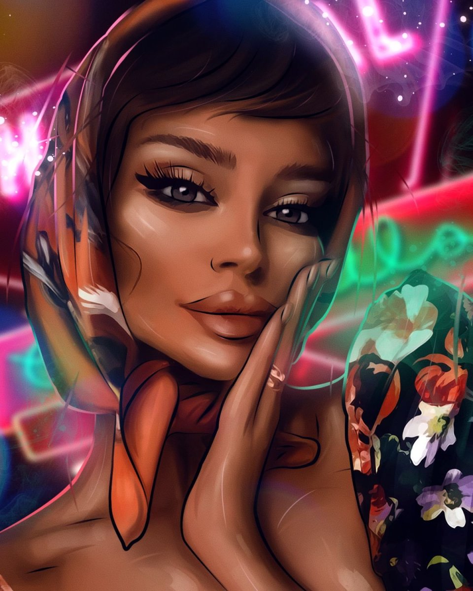 Портрет в стиле цифровая живопись