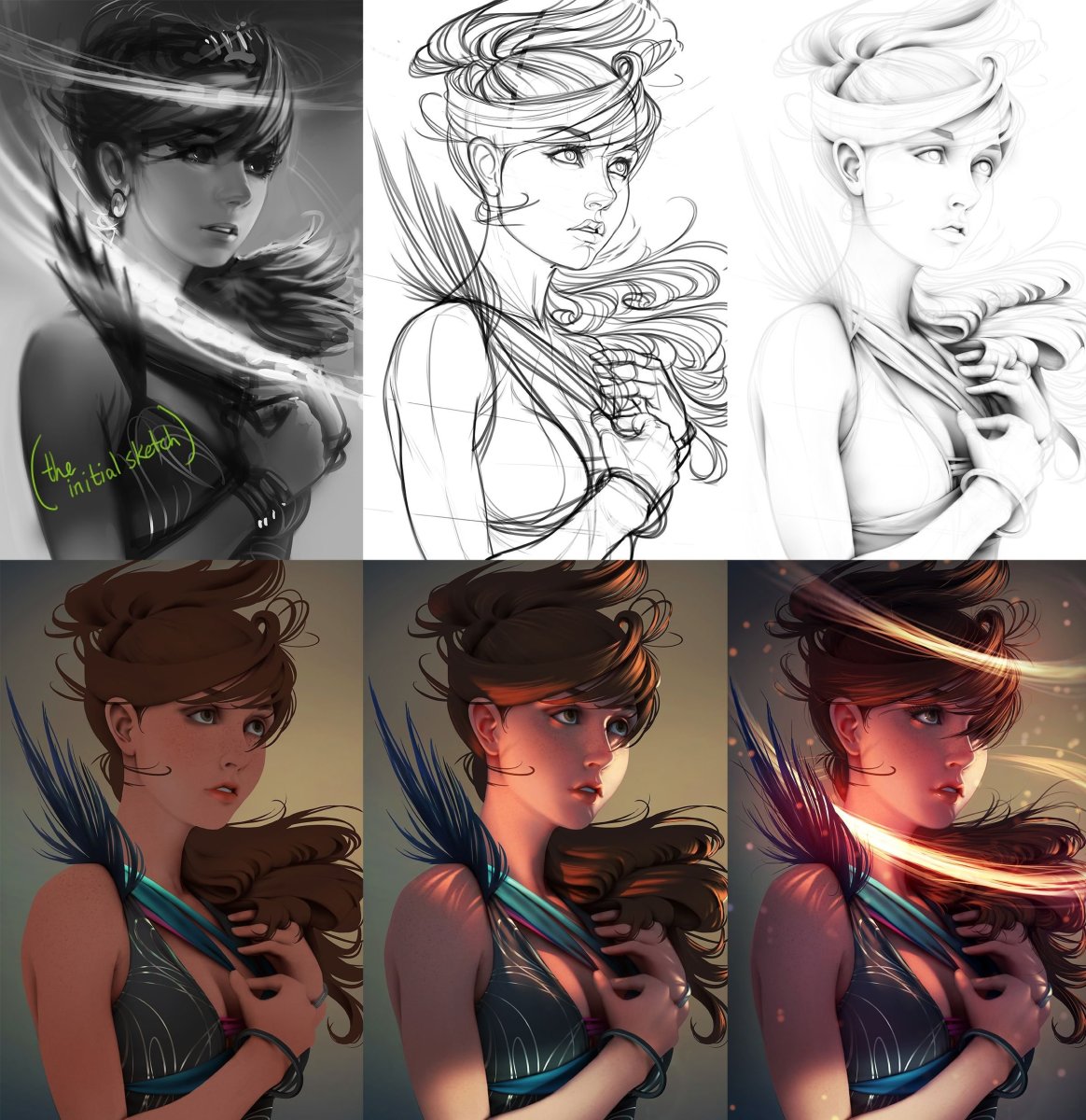 Цифровой портрет поэтапно