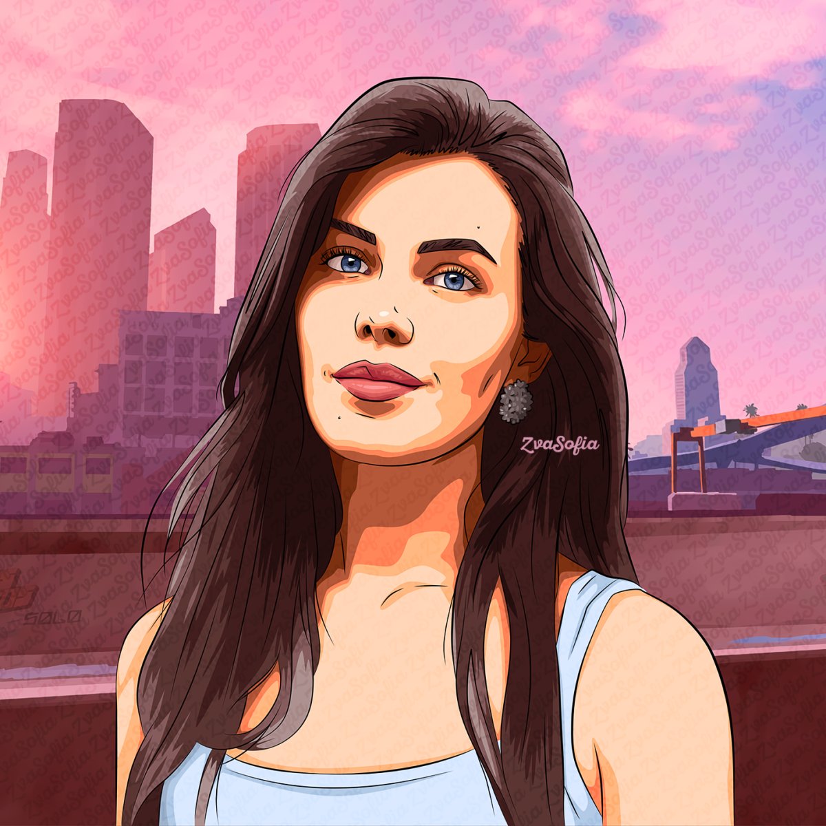 Лицо в профиль арт