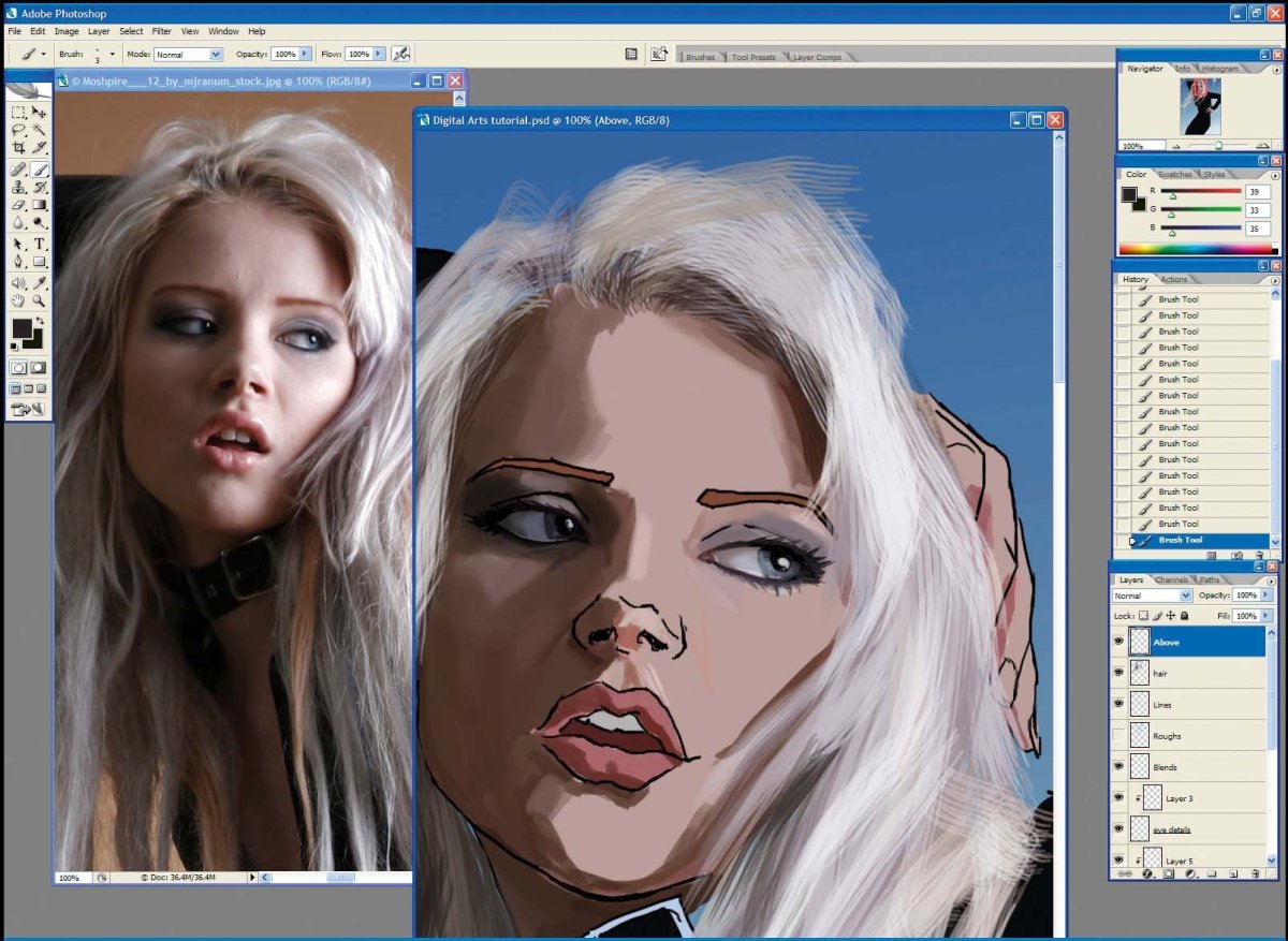 Портрет красками