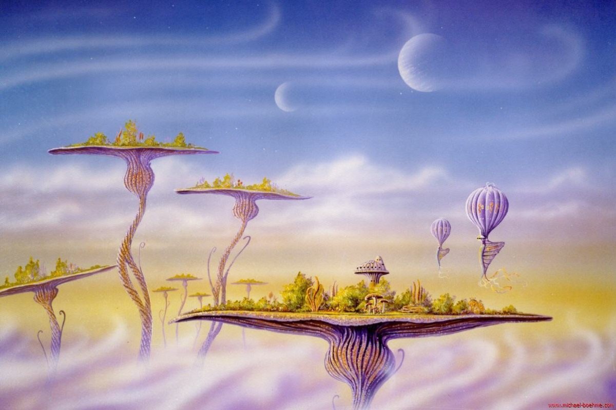 Фантастический пейзаж легко