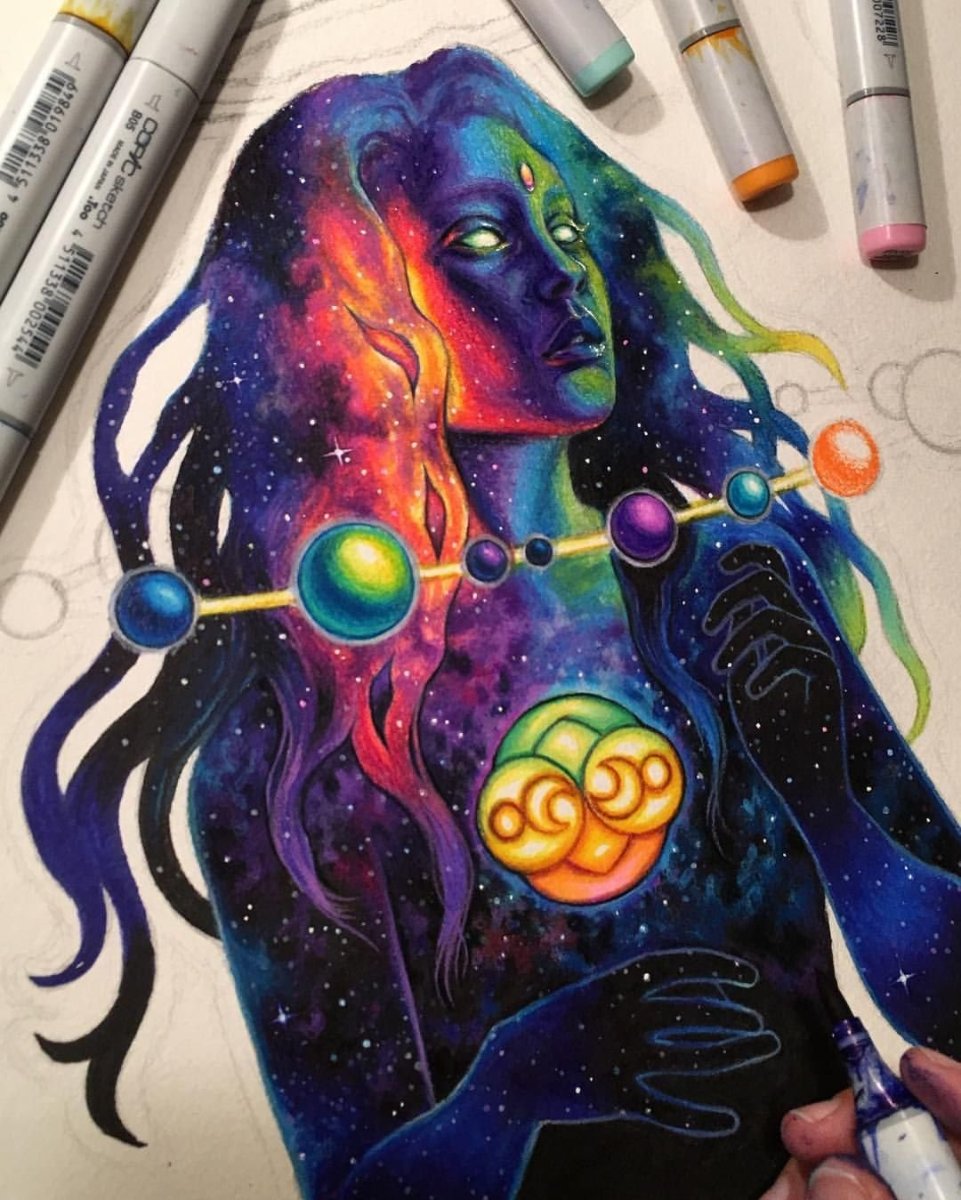 Космос фломастерами