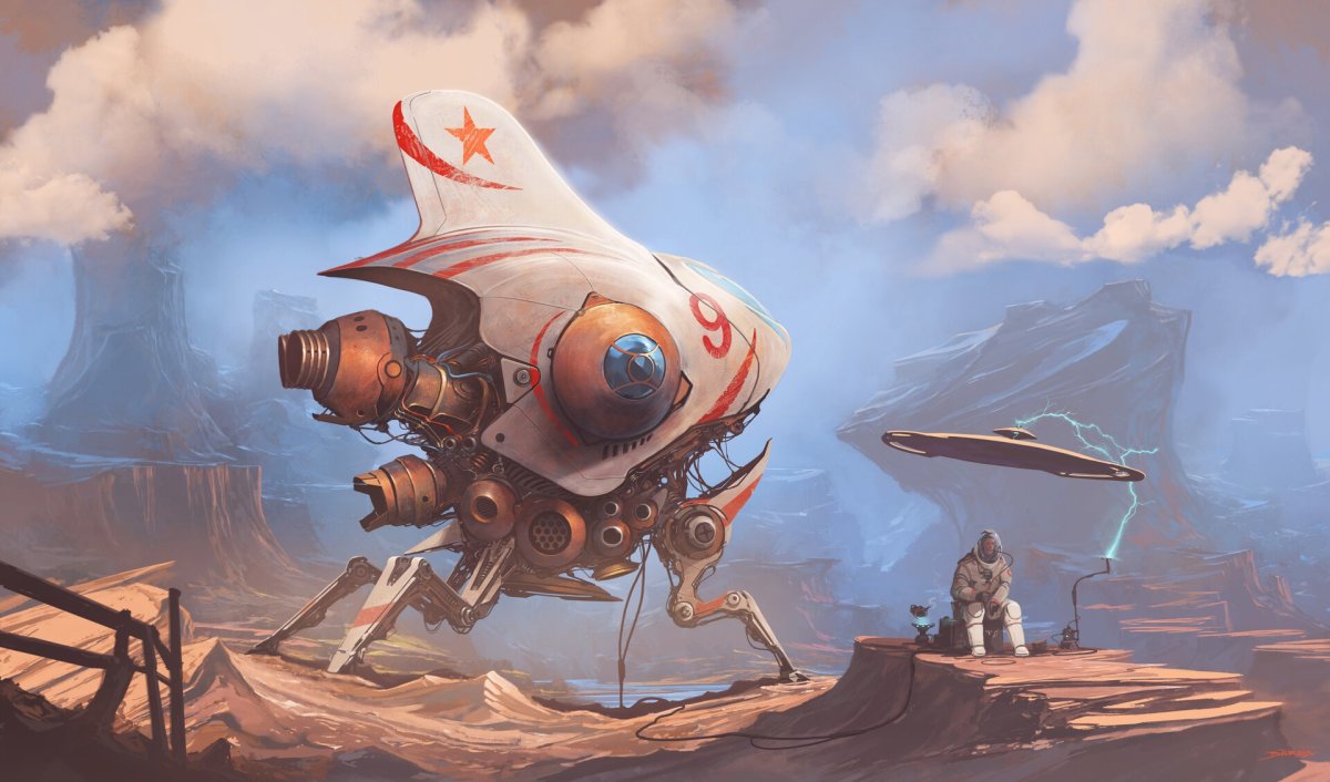 Дизельпанк футуризм звездолет