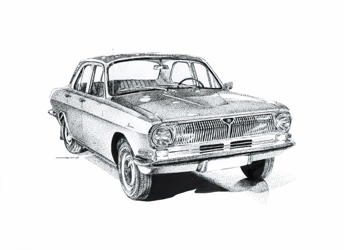 Волга ГАЗ 24 контур