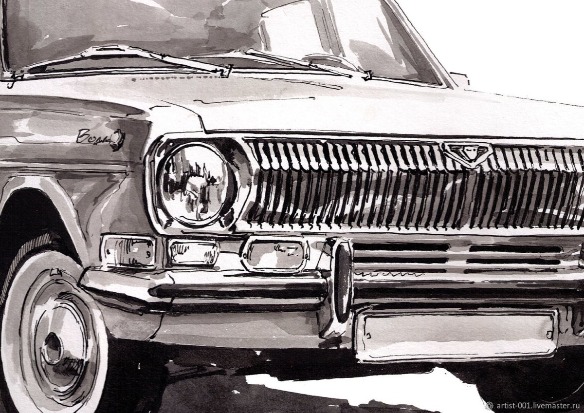 Рисунок Волга ГАЗ 24